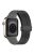 For Apple Watch Series 10 46mm / Ultra 2 Ultra 49mm /  Series 9 8 7 45mm / 6 5 4 SE (2023) SE (2022) SE 44mm / 3 2 1 42mm Silicone Watch Band Magnetic Buckle Wrist Strap - Black / Grey