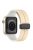 For Apple Watch Series 10 46mm / Ultra 2 Ultra 49mm /  Series 9 8 7 45mm / 6 5 4 SE (2023) SE (2022) SE 44mm / 3 2 1 42mm Silicone Watch Band Magnetic Buckle Wrist Strap - Khaki / White