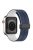 For Apple Watch Series 10 46mm / Ultra 2 Ultra 49mm /  Series 9 8 7 45mm / 6 5 4 SE (2023) SE (2022) SE 44mm / 3 2 1 42mm Silicone Watch Band Magnetic Buckle Wrist Strap - Midnight Blue / White