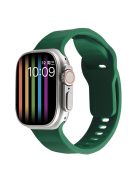 For Apple Watch Series 10 46mm / Ultra 2 Ultra 49mm /  Series 9 8 7 45mm / 6 5 4 SE (2023) SE (2022) SE 44mm / 3 2 1 42mm Silicone Watch Band Wavy Square Buckle Watch Strap - Green