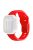 For Apple Watch Series 10 46mm / Ultra 2 Ultra 49mm /  Series 9 8 7 45mm / 6 5 4 SE (2023) SE (2022) SE 44mm / 3 2 1 42mm Silicone Watch Band Wavy Square Buckle Watch Strap - Red