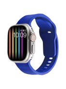 For Apple Watch Series 10 46mm / Ultra 2 Ultra 49mm /  Series 9 8 7 45mm / 6 5 4 SE (2023) SE (2022) SE 44mm / 3 2 1 42mm Silicone Watch Band Wavy Square Buckle Watch Strap - Sapphire