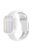 For Apple Watch Series 10 46mm / Ultra 2 Ultra 49mm /  Series 9 8 7 45mm / 6 5 4 SE (2023) SE (2022) SE 44mm / 3 2 1 42mm Silicone Watch Band Wavy Square Buckle Watch Strap - White