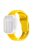 For Apple Watch Series 10 46mm / Ultra 2 Ultra 49mm /  Series 9 8 7 45mm / 6 5 4 SE (2023) SE (2022) SE 44mm / 3 2 1 42mm Silicone Watch Band Wavy Square Buckle Watch Strap - Yellow