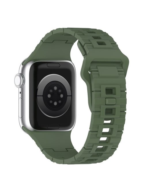 For Apple Watch Series 10 46mm / Ultra 2 Ultra 49mm /  Series 9 8 7 45mm / 6 5 4 SE (2023) SE (2022) SE 44mm / 3 2 1 42mm Silicone Watch Strap - Dark Green