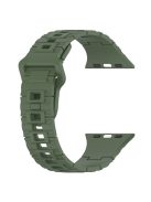 For Apple Watch Series 10 46mm / Ultra 2 Ultra 49mm /  Series 9 8 7 45mm / 6 5 4 SE (2023) SE (2022) SE 44mm / 3 2 1 42mm Silicone Watch Strap - Dark Green