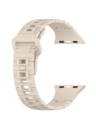 For Apple Watch Series 10 46mm / Ultra 2 Ultra 49mm /  Series 9 8 7 45mm / 6 5 4 SE (2023) SE (2022) SE 44mm / 3 2 1 42mm Silicone Watch Strap - Ivory White