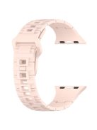 For Apple Watch Series 10 46mm / Ultra 2 Ultra 49mm /  Series 9 8 7 45mm / 6 5 4 SE (2023) SE (2022) SE 44mm / 3 2 1 42mm Silicone Watch Strap - Light Pink