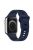 For Apple Watch Series 10 46mm / Ultra 2 Ultra 49mm /  Series 9 8 7 45mm / 6 5 4 SE (2023) SE (2022) SE 44mm / 3 2 1 42mm Silicone Watch Strap - Midnight Blue