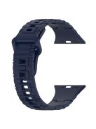 For Apple Watch Series 10 46mm / Ultra 2 Ultra 49mm /  Series 9 8 7 45mm / 6 5 4 SE (2023) SE (2022) SE 44mm / 3 2 1 42mm Silicone Watch Strap - Midnight Blue