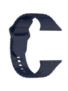 For Apple Watch Series 10 46mm / Ultra 2 Ultra 49mm /  Series 9 8 7 45mm / 6 5 4 SE (2023) SE (2022) SE 44mm / 3 2 1 42mm Silicone Watch Strap - Midnight Blue