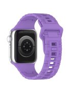 For Apple Watch Series 10 46mm / Ultra 2 Ultra 49mm /  Series 9 8 7 45mm / 6 5 4 SE (2023) SE (2022) SE 44mm / 3 2 1 42mm Silicone Watch Strap - Purple