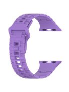 For Apple Watch Series 10 46mm / Ultra 2 Ultra 49mm /  Series 9 8 7 45mm / 6 5 4 SE (2023) SE (2022) SE 44mm / 3 2 1 42mm Silicone Watch Strap - Purple