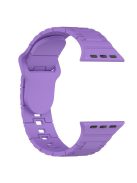 For Apple Watch Series 10 46mm / Ultra 2 Ultra 49mm /  Series 9 8 7 45mm / 6 5 4 SE (2023) SE (2022) SE 44mm / 3 2 1 42mm Silicone Watch Strap - Purple