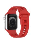 For Apple Watch Series 10 46mm / Ultra 2 Ultra 49mm /  Series 9 8 7 45mm / 6 5 4 SE (2023) SE (2022) SE 44mm / 3 2 1 42mm Silicone Watch Strap - Red