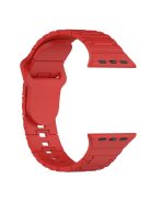 For Apple Watch Series 10 46mm / Ultra 2 Ultra 49mm /  Series 9 8 7 45mm / 6 5 4 SE (2023) SE (2022) SE 44mm / 3 2 1 42mm Silicone Watch Strap - Red