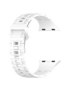 For Apple Watch Series 10 46mm / Ultra 2 Ultra 49mm /  Series 9 8 7 45mm / 6 5 4 SE (2023) SE (2022) SE 44mm / 3 2 1 42mm Silicone Watch Strap - White