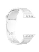 For Apple Watch Series 10 46mm / Ultra 2 Ultra 49mm /  Series 9 8 7 45mm / 6 5 4 SE (2023) SE (2022) SE 44mm / 3 2 1 42mm Silicone Watch Strap - White