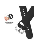 For Apple Watch Series 10 46mm / Ultra 2 Ultra 49mm /  Series 9 8 7 45mm / 6 5 4 SE (2023) SE (2022) SE 44mm / 3 2 1 42mm Silicone Watch Strap Adjustable Watch Band - Black