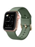 For Apple Watch Series 10 46mm / Ultra 2 Ultra 49mm /  Series 9 8 7 45mm / 6 5 4 SE (2023) SE (2022) SE 44mm / 3 2 1 42mm Silicone Watch Strap Adjustable Watch Band - Green