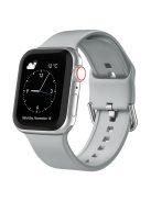 For Apple Watch Series 10 46mm / Ultra 2 Ultra 49mm /  Series 9 8 7 45mm / 6 5 4 SE (2023) SE (2022) SE 44mm / 3 2 1 42mm Silicone Watch Strap Adjustable Watch Band - Light Grey