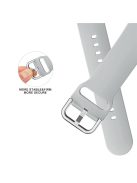 For Apple Watch Series 10 46mm / Ultra 2 Ultra 49mm /  Series 9 8 7 45mm / 6 5 4 SE (2023) SE (2022) SE 44mm / 3 2 1 42mm Silicone Watch Strap Adjustable Watch Band - Light Grey