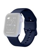 For Apple Watch Series 10 46mm / Ultra 2 Ultra 49mm /  Series 9 8 7 45mm / 6 5 4 SE (2023) SE (2022) SE 44mm / 3 2 1 42mm Silicone Watch Strap Adjustable Watch Band - Midnight Blue