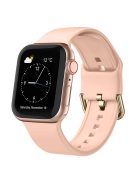 For Apple Watch Series 10 46mm / Ultra 2 Ultra 49mm /  Series 9 8 7 45mm / 6 5 4 SE (2023) SE (2022) SE 44mm / 3 2 1 42mm Silicone Watch Strap Adjustable Watch Band - Pink