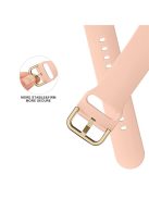 For Apple Watch Series 10 46mm / Ultra 2 Ultra 49mm /  Series 9 8 7 45mm / 6 5 4 SE (2023) SE (2022) SE 44mm / 3 2 1 42mm Silicone Watch Strap Adjustable Watch Band - Pink