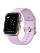 For Apple Watch Series 10 46mm / Ultra 2 Ultra 49mm /  Series 9 8 7 45mm / 6 5 4 SE (2023) SE (2022) SE 44mm / 3 2 1 42mm Silicone Watch Strap Adjustable Watch Band - Purple