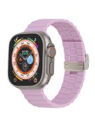 For Apple Watch Series 10 46mm / Ultra 2 Ultra 49mm /  Series 9 8 7 45mm / 6 5 4 SE (2023) SE (2022) SE 44mm / 3 2 1 42mm Silicone Watch Strap Clip Buckle Watch Band - Light Purple