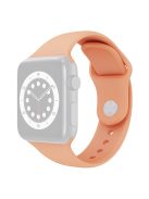 For Apple Watch Series 10 46mm / Ultra 2 Ultra 49mm /  Series 9 8 7 45mm / 6 5 4 SE (2023) SE (2022) SE 44mm / 3 2 1 42mm Silicone Wrist Band Watch Strap (Standard Size) - Honeydew Melon Color