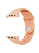 For Apple Watch Series 10 46mm / Ultra 2 Ultra 49mm /  Series 9 8 7 45mm / 6 5 4 SE (2023) SE (2022) SE 44mm / 3 2 1 42mm Silicone Wrist Band Watch Strap (Standard Size) - Honeydew Melon Color