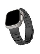 For Apple Watch Series 10 46mm / Ultra 2 Ultra 49mm /  Series 9 8 7 45mm / 6 5 4 SE (2023) SE (2022) SE 44mm / 3 2 1 42mm Smart Watch Band Stainless Steel Strap - Black