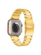 For Apple Watch Series 10 46mm / Ultra 2 Ultra 49mm /  Series 9 8 7 45mm / 6 5 4 SE (2023) SE (2022) SE 44mm / 3 2 1 42mm Smart Watch Band Stainless Steel Strap - Gold