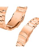 For Apple Watch Series 10 46mm / Ultra 2 Ultra 49mm /  Series 9 8 7 45mm / 6 5 4 SE (2023) SE (2022) SE 44mm / 3 2 1 42mm Smart Watch Band Stainless Steel Strap - Rose Gold