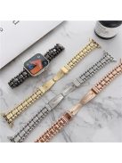 For Apple Watch Series 10 46mm / Ultra 2 Ultra 49mm /  Series 9 8 7 45mm / 6 5 4 SE (2023) SE (2022) SE 44mm / 3 2 1 42mm Smartwatch Band Metal Bead Strap - Gold