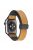 For Apple Watch Series 10 46mm / Ultra 2 Ultra 49mm /  Series 9 8 7 45mm / 6 5 4 SE (2023) SE (2022) SE 44mm / 3 2 1 42mm Strap PU Cover+Silicone Watchband with Magnetic Folding Buckle - Light Brown