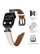 For Apple Watch Series 10 46mm / Ultra 2 Ultra 49mm /  Series 9 8 7 45mm / 6 5 4 SE (2023) SE (2022) SE 44mm / 3 2 1 42mm Strap Watch Band with Black Buckle - Apricot