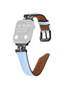 For Apple Watch Series 10 46mm / Ultra 2 Ultra 49mm /  Series 9 8 7 45mm / 6 5 4 SE (2023) SE (2022) SE 44mm / 3 2 1 42mm Strap Watch Band with Black Buckle - Blue