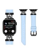 For Apple Watch Series 10 46mm / Ultra 2 Ultra 49mm /  Series 9 8 7 45mm / 6 5 4 SE (2023) SE (2022) SE 44mm / 3 2 1 42mm Strap Watch Band with Black Buckle - Blue