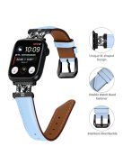 For Apple Watch Series 10 46mm / Ultra 2 Ultra 49mm /  Series 9 8 7 45mm / 6 5 4 SE (2023) SE (2022) SE 44mm / 3 2 1 42mm Strap Watch Band with Black Buckle - Blue