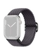 For Apple Watch Series 10 46mm / Ultra 2 Ultra 49mm /  Series 9 8 7 45mm / 6 5 4 SE (2023) SE (2022) SE 44mm / 3 2 1 42mm Stretchable Braided Watch Band Elastics Replacement Wristband - Space Grey