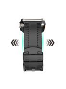 For Apple Watch Series 10 46mm / Ultra 2 Ultra 49mm /  Series 9 8 7 45mm / 6 5 4 SE (2023) SE (2022) SE 44mm / 3 2 1 42mm Tire Textured Watchband Silicone Watch Strap - Army Green