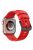 For Apple Watch Series 10 46mm / Ultra 2 Ultra 49mm /  Series 9 8 7 45mm / 6 5 4 SE (2023) SE (2022) SE 44mm / 3 2 1 42mm Tire Textured Watchband Silicone Watch Strap - Red