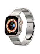 For Apple Watch Series 10 46mm / Ultra 2 Ultra 49mm /  Series 9 8 7 45mm / 6 5 4 SE (2023) SE (2022) SE 44mm / 3 2 1 42mm Titanium Alloy Strap Watch Band - Titanium Color