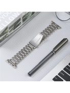 For Apple Watch Series 10 46mm / Ultra 2 Ultra 49mm /  Series 9 8 7 45mm / 6 5 4 SE (2023) SE (2022) SE 44mm / 3 2 1 42mm Titanium Steel Watch Band 5 Beads Replace Strap - Silver