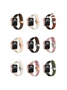 For Apple Watch Series 10 46mm / Ultra 2 Ultra 49mm /  Series 9 8 7 45mm / 6 5 4 SE (2023) SE (2022) SE 44mm / 3 2 1 42mm Watch Band - Beige / Rose Gold Buckle