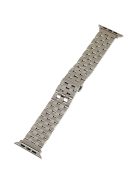 For Apple Watch Series 10 46mm / Ultra 2 Ultra 49mm /  Series 9 8 7 45mm / 6 5 4 SE (2023) SE (2022) SE 44mm / 3 2 1 42mm Watch Band 5-Beads Stainless Steel Replacement Strap - Silver