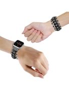 For Apple Watch Series 10 46mm / Ultra 2 Ultra 49mm /  Series 9 8 7 45mm / 6 5 4 SE (2023) SE (2022) SE 44mm / 3 2 1 42mm Watch Band Beads Bracelet - Black